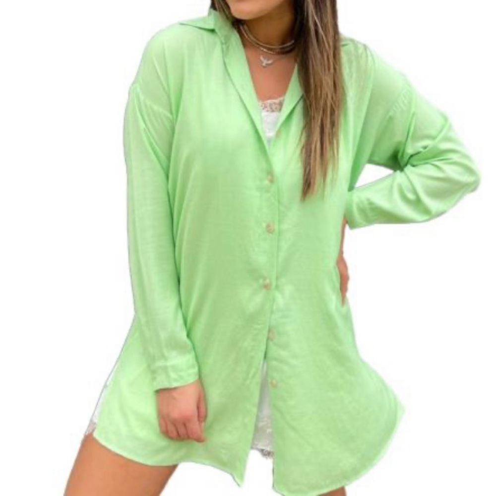 Pastel Green Oversized Shirt